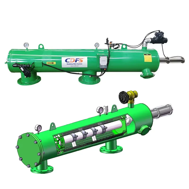 Hydrocyclone Filter Pressure Vessel PLC Drip Irrigation Self-Cleaning Automatic Backwash Motor 5000L/Hour 100 Micron 1 Year