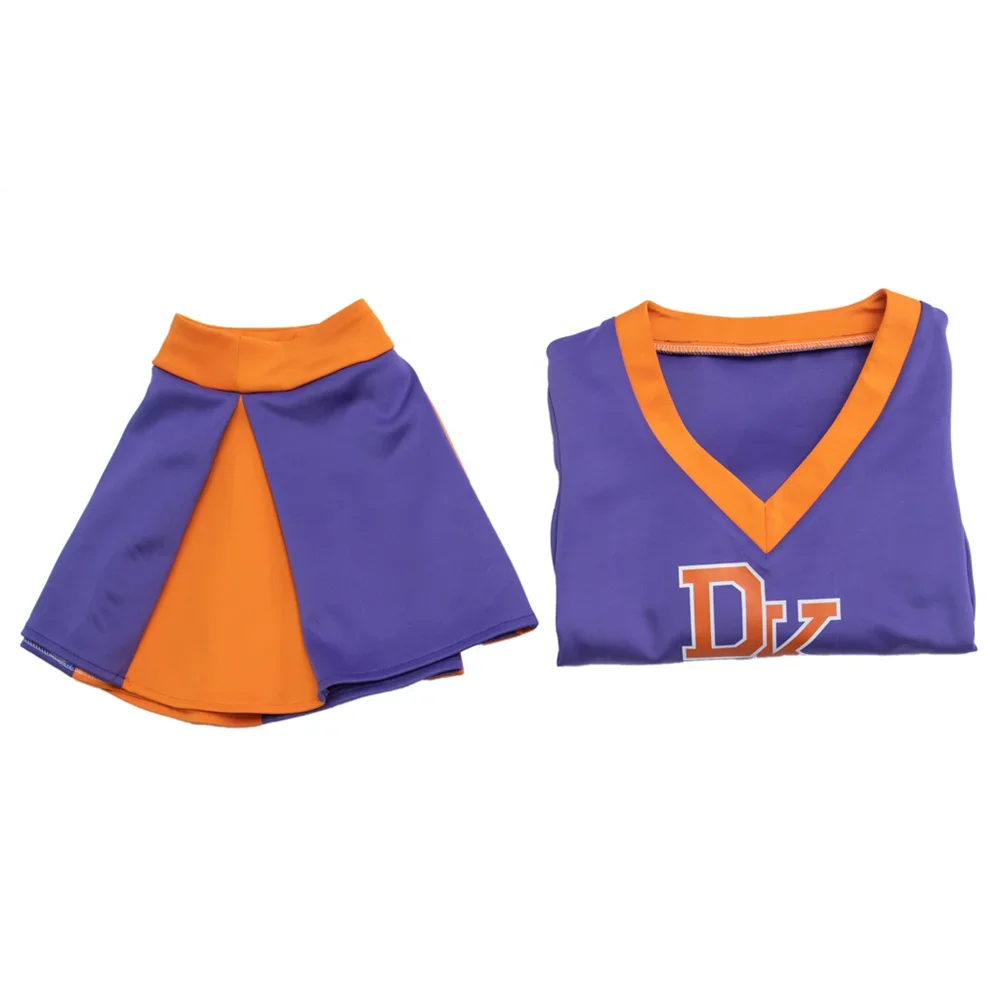 تنانير علوية أرجوانية للمدرسة الثانوية للنساء بدلة موحدة للتشجيع 2025 زي جينيفر تشيك التأثيري زي المشجع للجسم من جينيفر #4