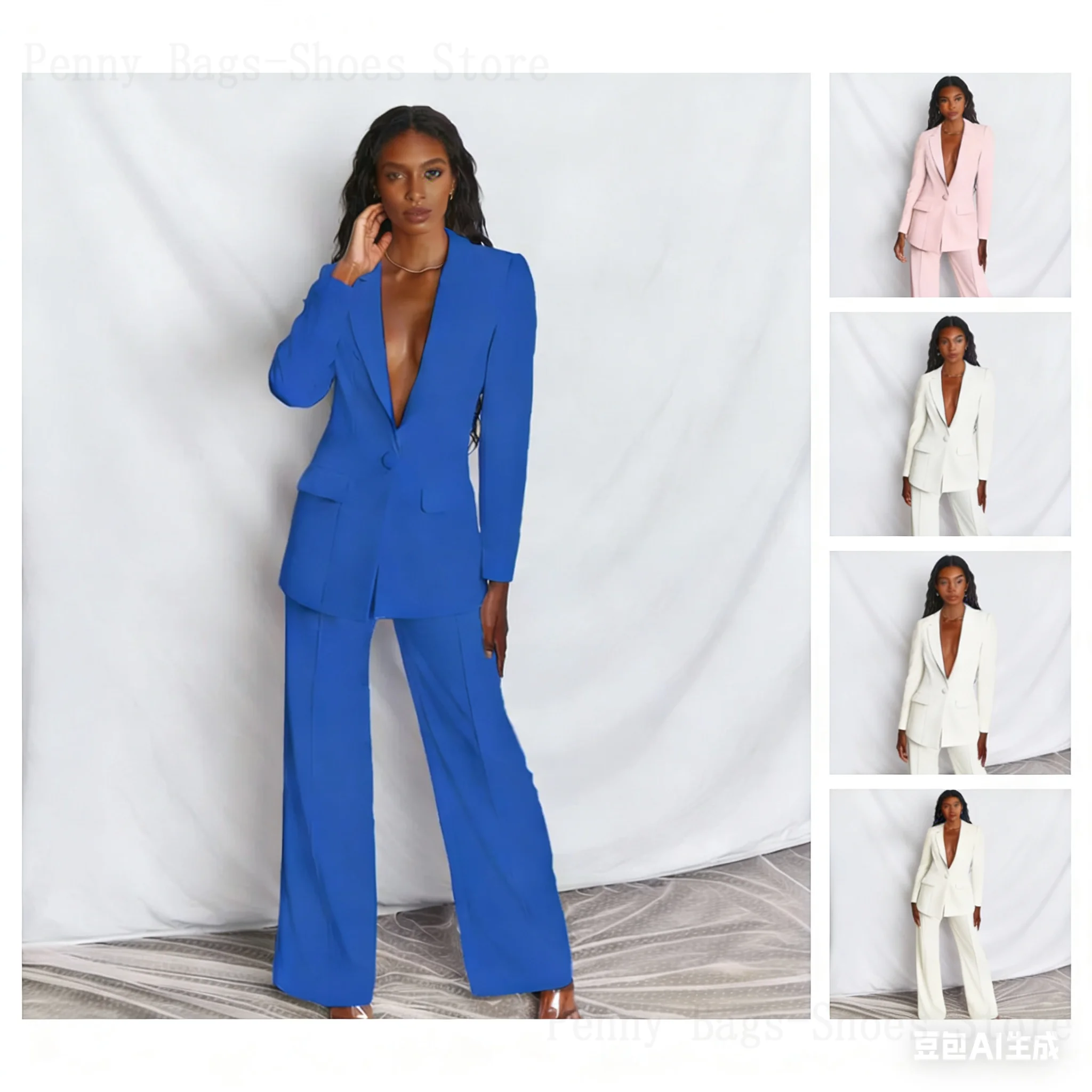 

European And American Fashion Professional Women 2025-6 New Long-Sleeved Trousers Business Suit Suit