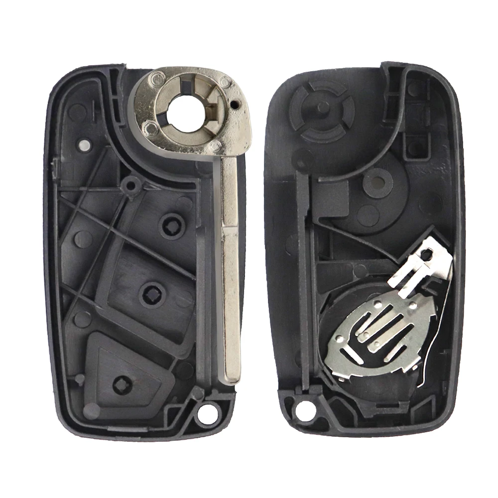 Filp Remote Car Key Shell For Fiat 500 Punto EVO Ducato Iveco Stilo Panda Doblo Bravo Fiorino 2006-2008 2/3 Button Uncut Blade