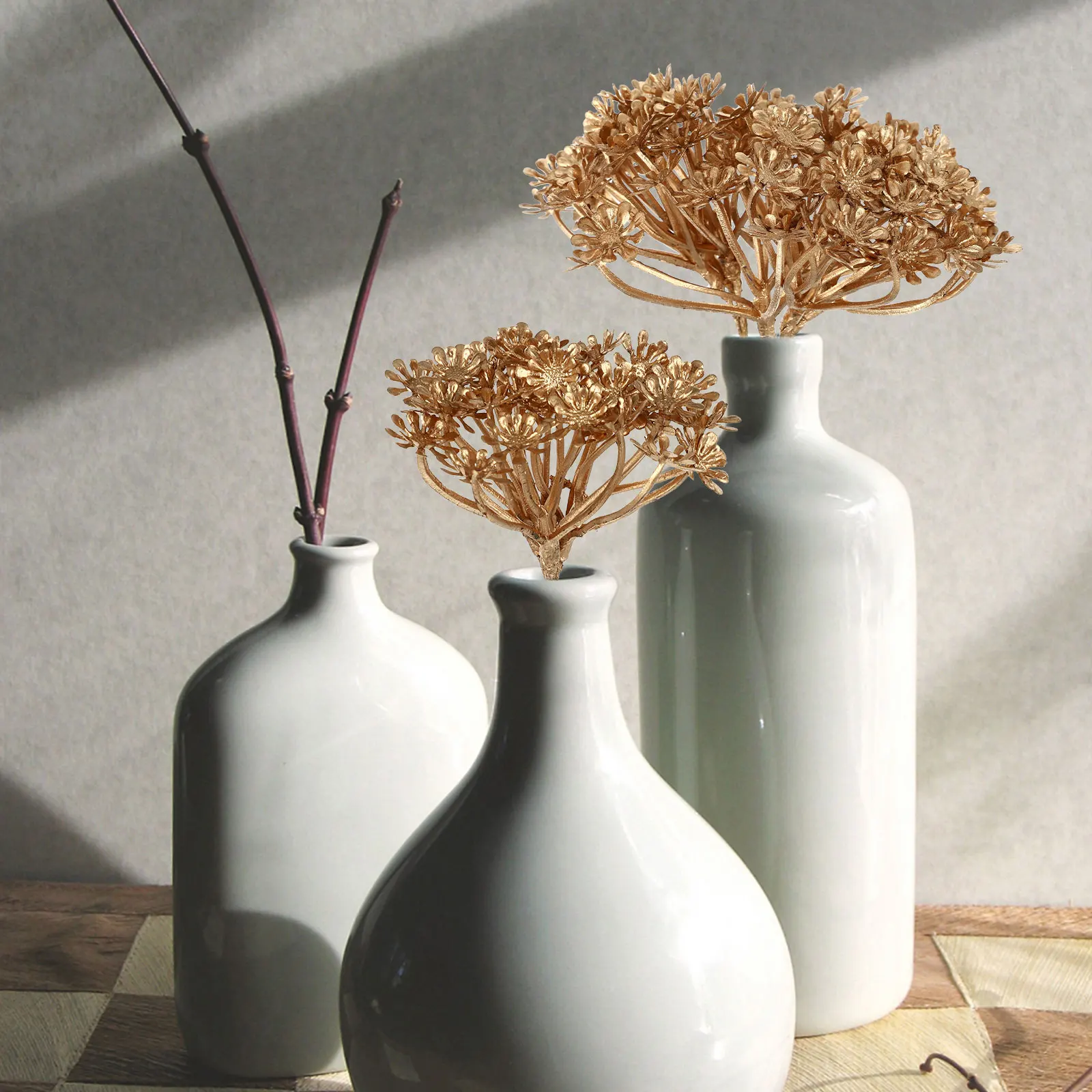 

3pcs Artificial Plants Realistic Fake Decor For Indoor Outdoor Wedding Table Decoration Leaves Supply