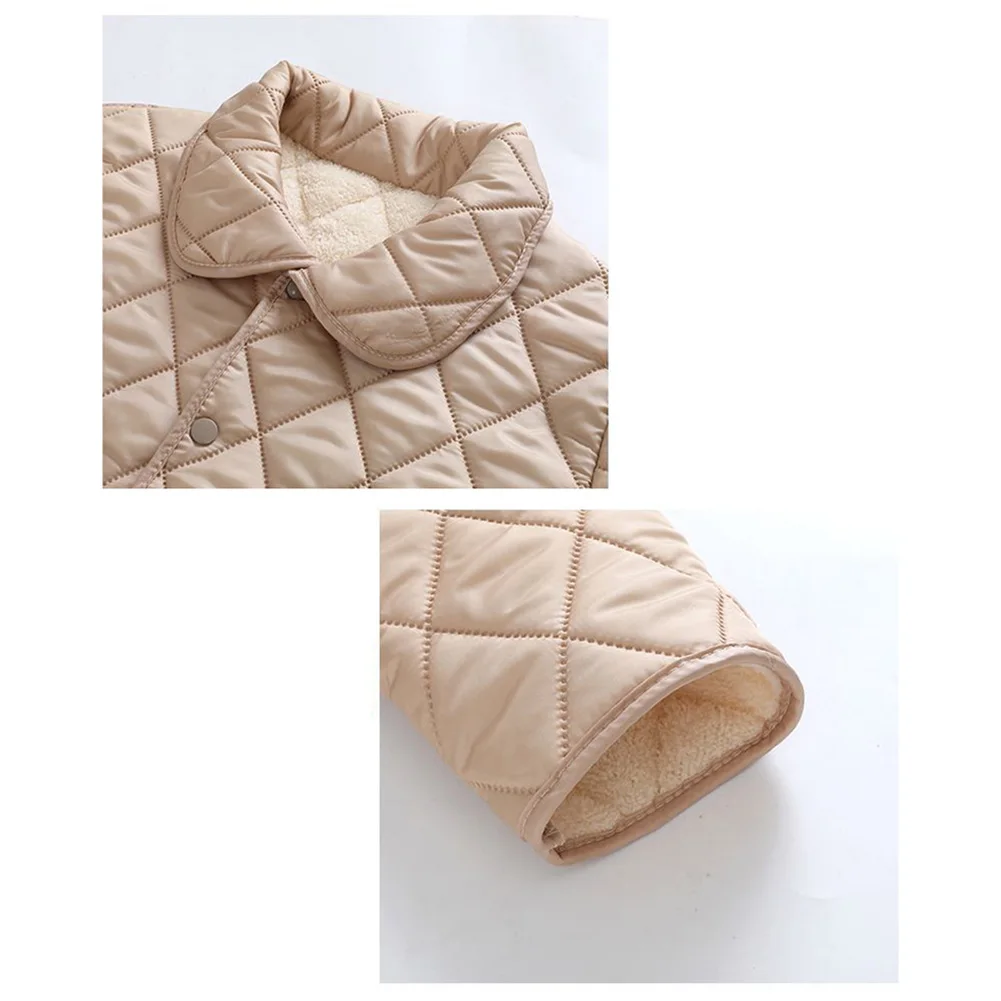 Veste d'hiver en velours pour femmes, grande taille, avec poches à revers, manteau à manches longues, couleur unie, coupe ample pour les vacances, usage quotidien