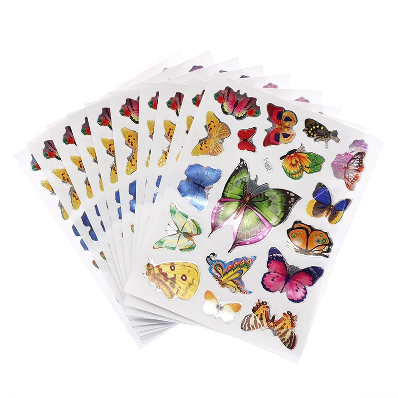 10 Sheets/Pack Moon Fruit Butterfly Animal Car Series Reward Stickers for Primary School Students Praise Stickers