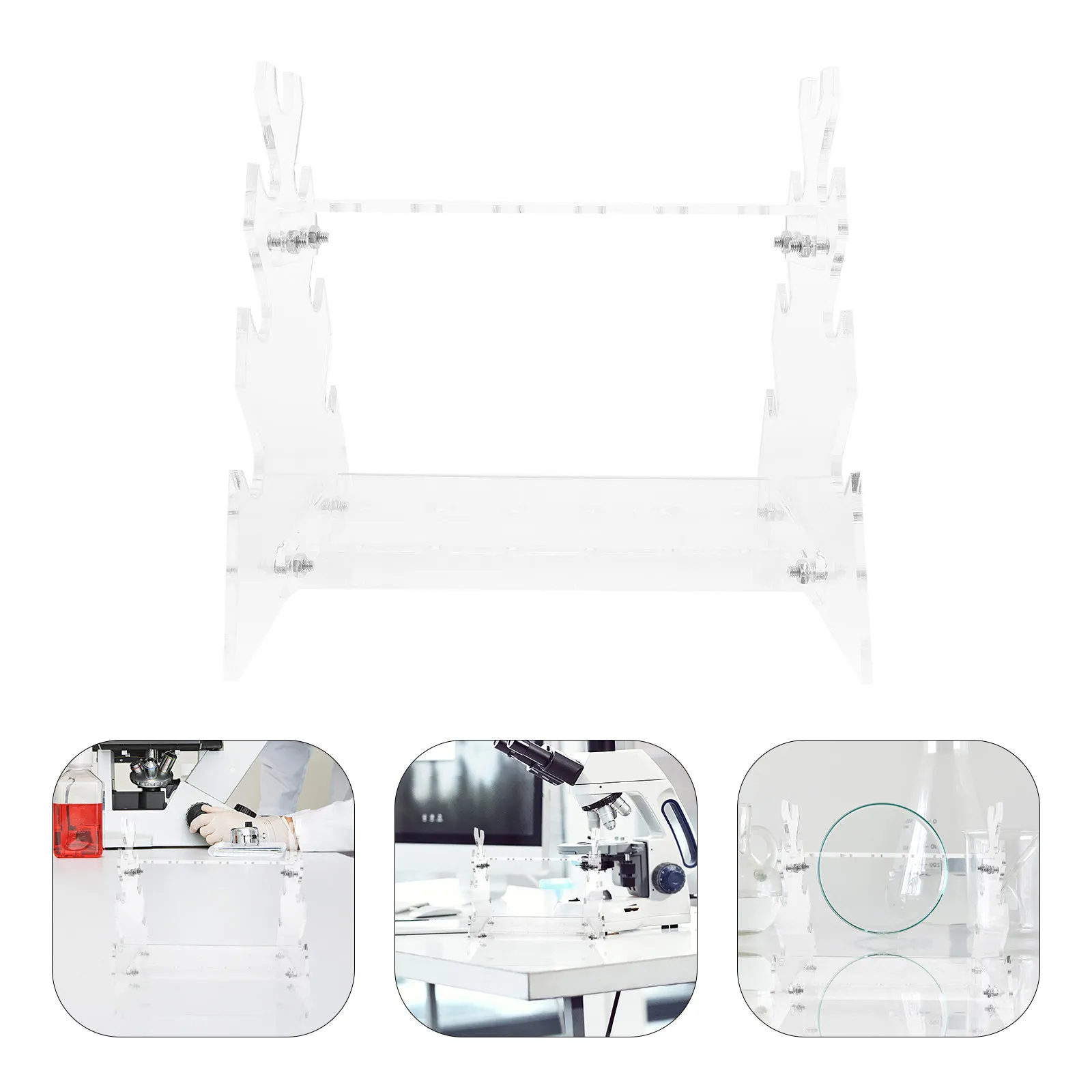 

Trapezoidal Portable Glass Pipette Holder Lab Tube Rack Stable Design Space Saving Pipette Organizer Lab Drying Rack