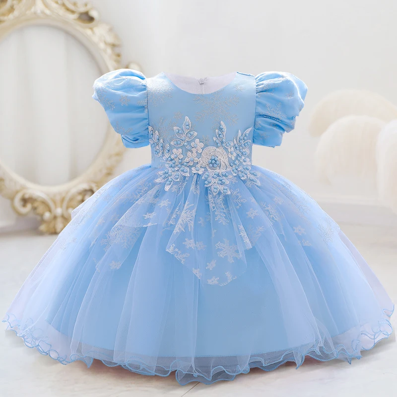 Formal Beading 1 Year Birthday Dress For Baby Girl Clothes Princess Dresses Lace Party Dress Vintage Costumes Ceremony 0-5 Year