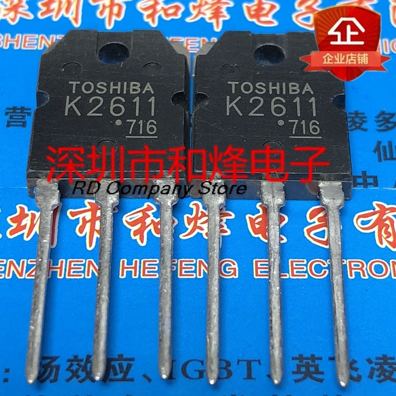 

10pcs K2611 2SK2611 brand new stock TO-3P 900V 9A Free Shipping