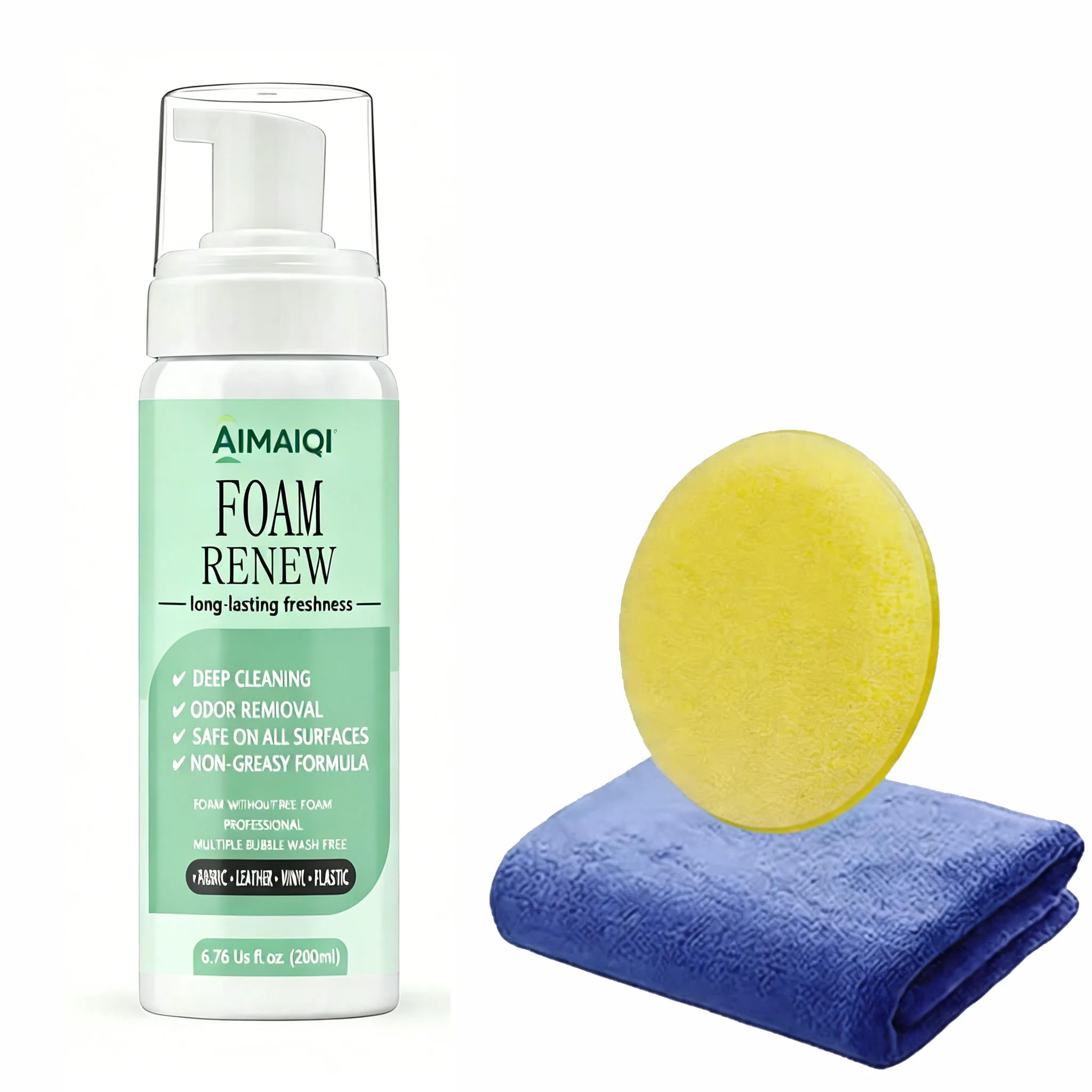 Multi-Surface Foam Cleaning Solution with Gentle Formula, Perfect for Car Interior, Upholstery, Fabric and Carpet Deep Cleaning