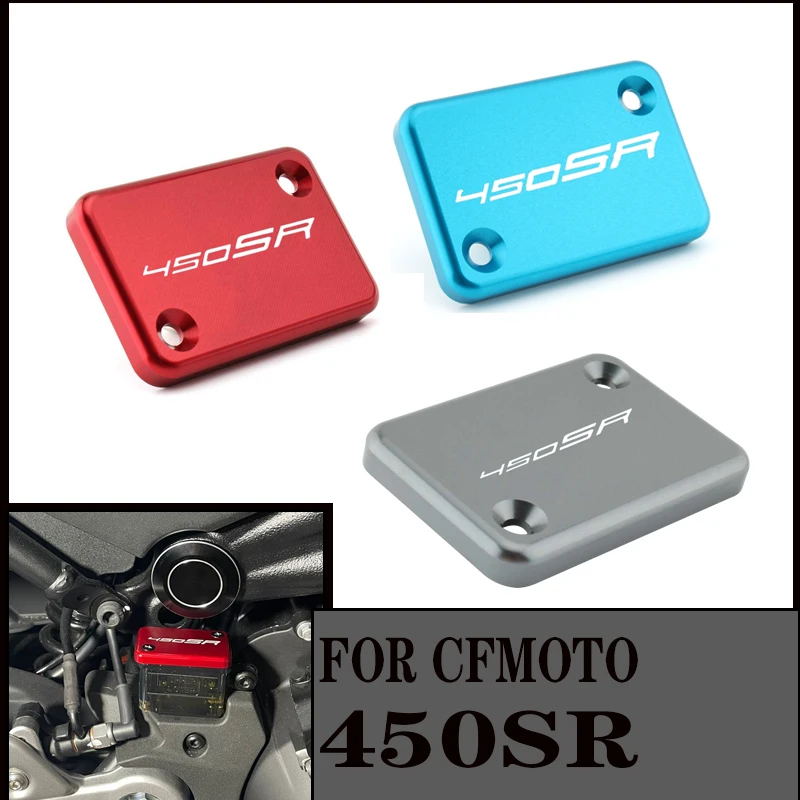 

FOR CFMOTO CF MOTO 450SR 450 SR 2022 2023 2024 Motorcycle Aluminum Front & Rear Brake Clutch Fluid Reservoir Cover Cap Protector