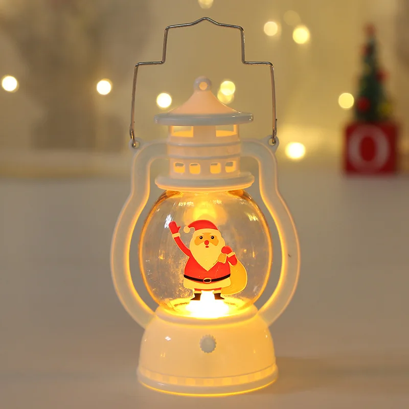 Candela elettronica portatile con lampada a zucca piccola luce notturna di Halloween con batteria LED ornamenti natalizi decorazioni per la casa