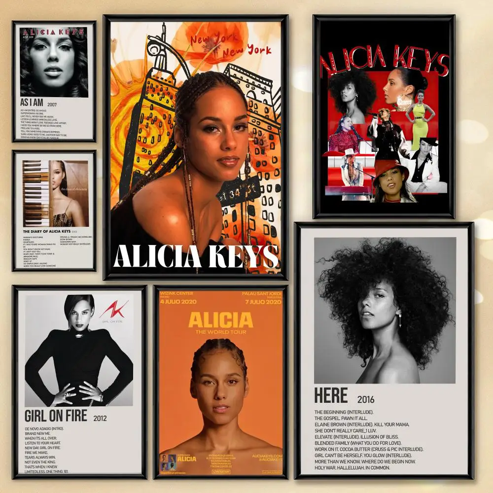 Alicia Keys Room Aesthetic Picture Budget Friendly Prints Aesthetic Wall Decals Poster