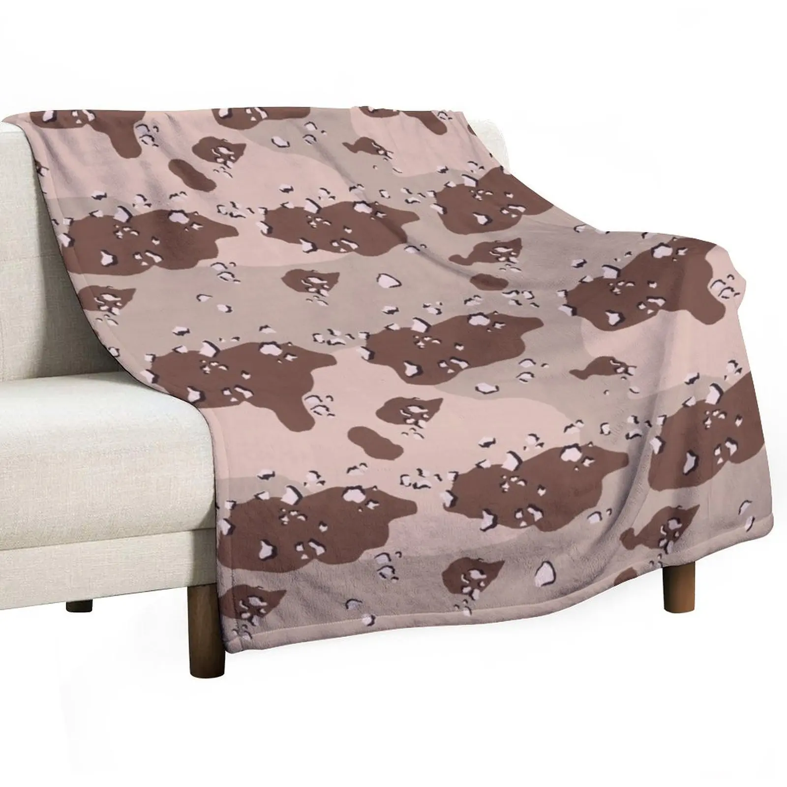 Manta de camuflaje con Chip de Choc del desierto de EE. UU., fina y ponderada para sofá, mantas de sofás de moda