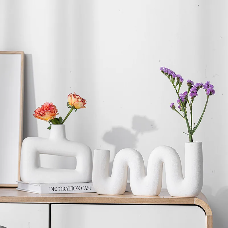 CAPIRON Nordic Vase Ceramic for Pampas Grass Dried Flower Living Room Decoration Centerpiece