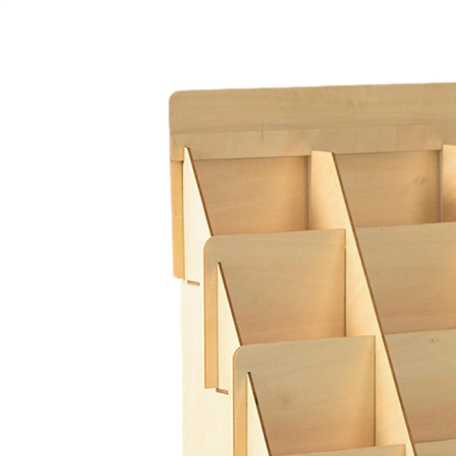 Four Tier Wooden Greeting Card Stand Large Display Shelf Organizer for Stickers Home Office Retail view 3
