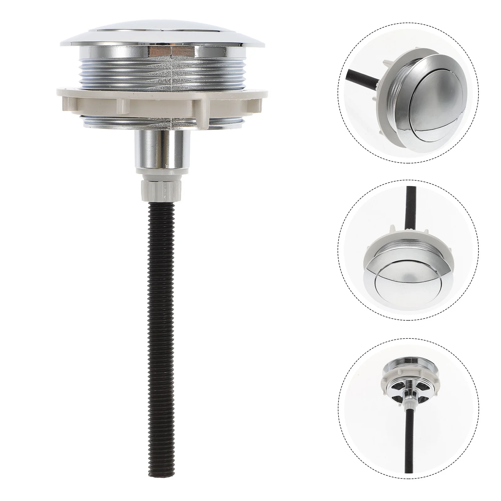Tanque de agua de acero inoxidable, dispositivos para coche de un solo botón, Kit de Abs con descarga, inodoro redondo