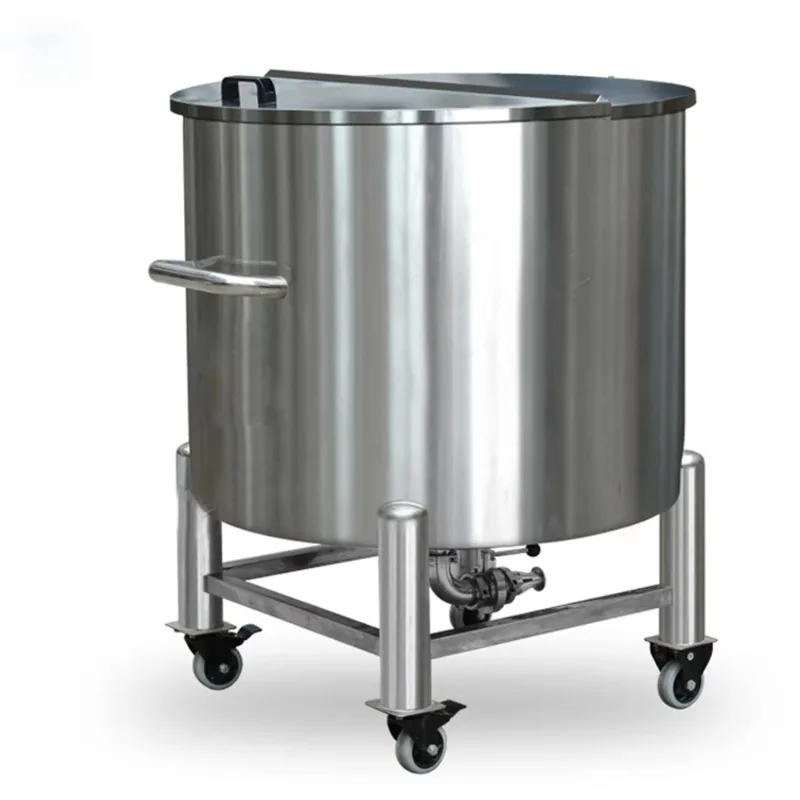

200L 1000l 1000l 5000l with bottom butterfly valve discharge handle top open fuel tank stainless steel water tank