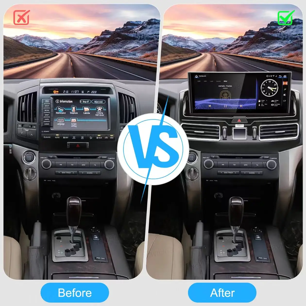 

Android Auto Car Radio 12.3inch GPS Car Video Player For TOYOTA LAND CRUISER 200 LC200 2007-2015 Head Unit Radio Tape Recorder