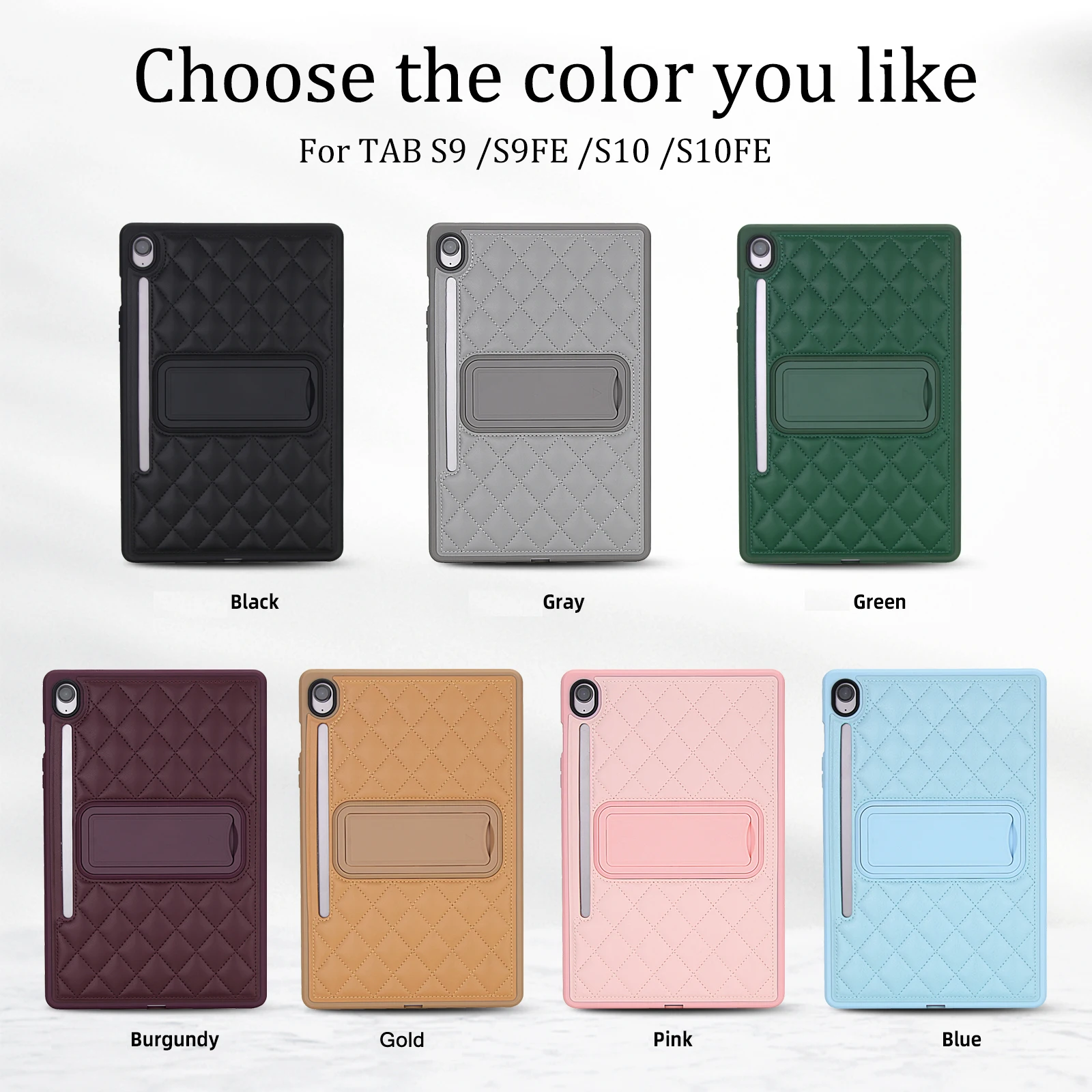 Etui z podstawką do Samsunga Tab, luksusowe skórzane etui na S10 Lite S9 FE S6 Lite A11 A9 Plus FE A8 A7 Lite 11 10.5 8.7, pokrowiec z funkcją podstawki — zdjęcie produktu 6