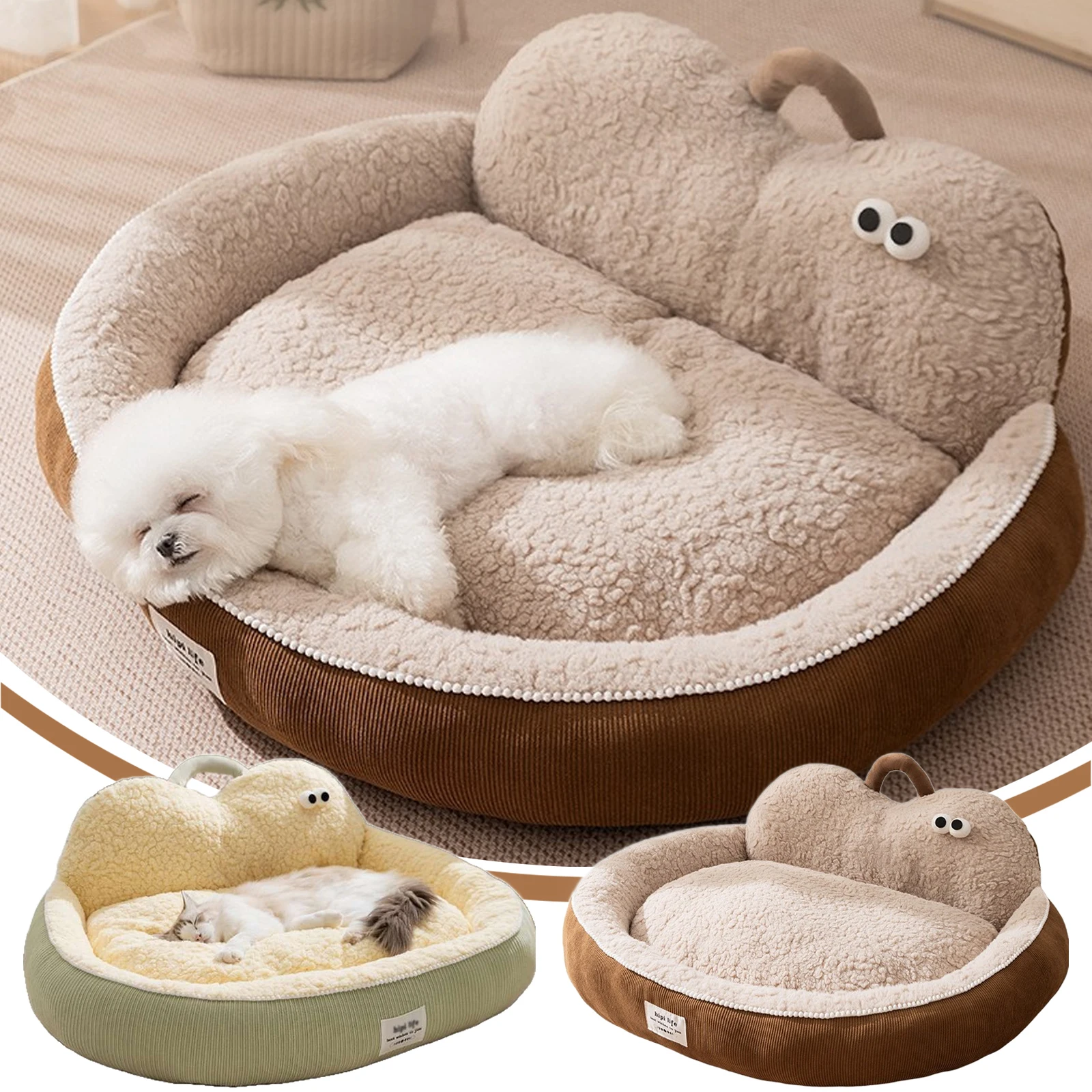 

1PC Dog Cat Bed Super Soft Pet Winter Warm Cat Nesk Cushion Large Medium Small Dog Sofa Bed Pet Kennel Home Products Accessories