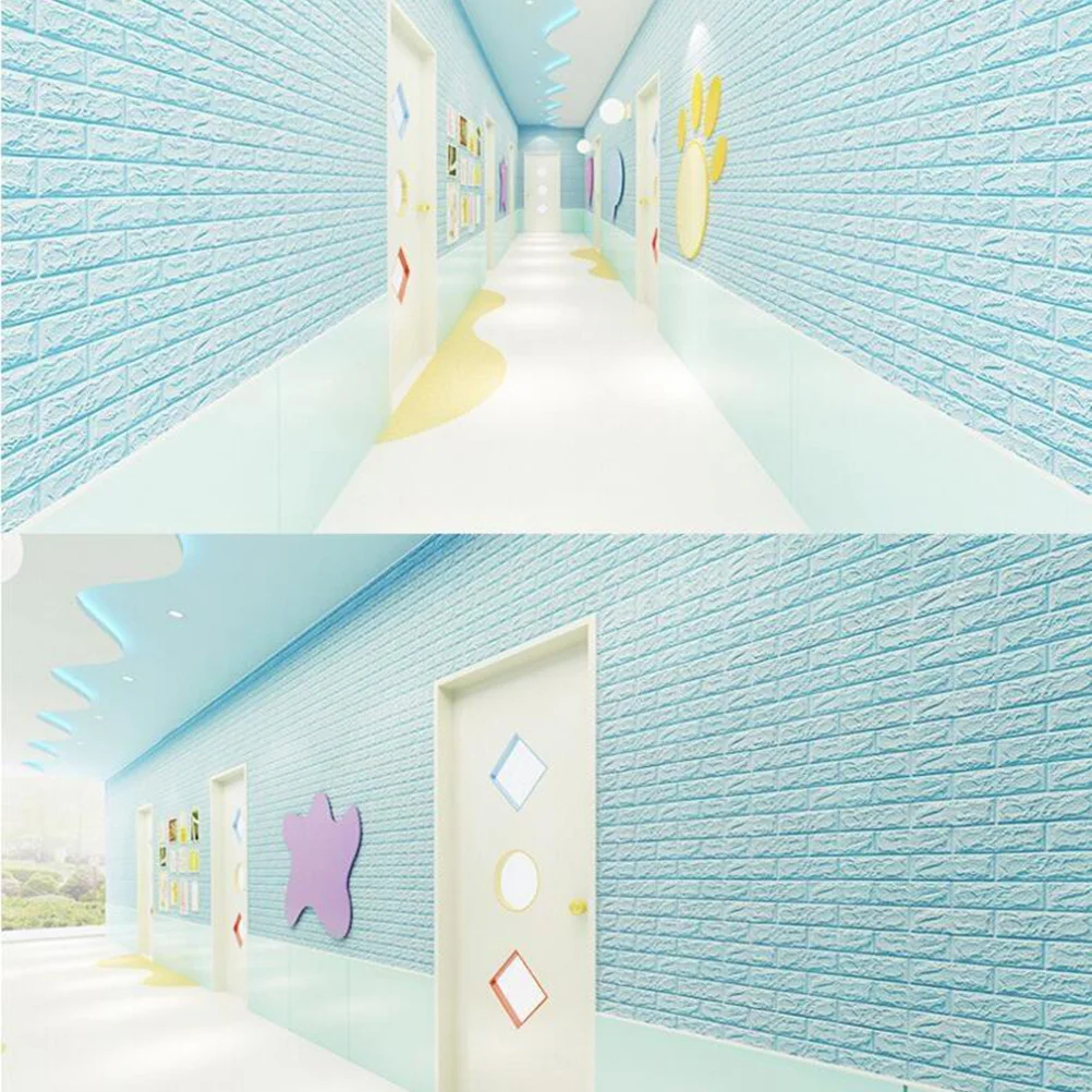 

Self-Adhesive 3D Brick Pattern Wall Tile Light Stick Foam For Kitchen Bathroom Living Room Decor Removable
