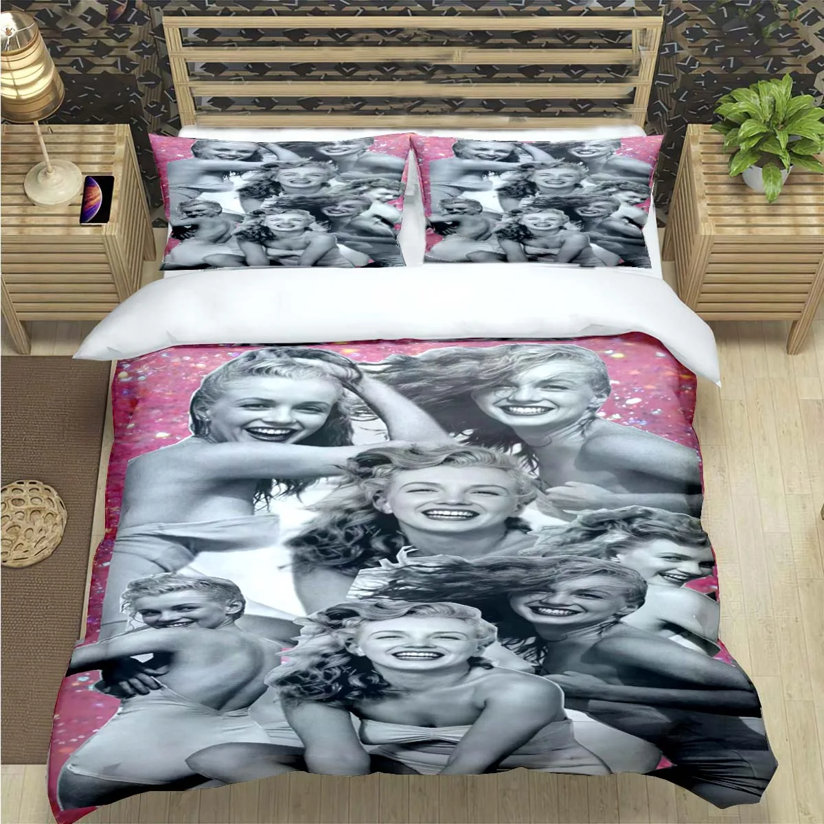 

Fashion Sexy Actor M-Marilyn Monroe Print Bedding Set Duvet Cover Comforter Bed Youth Kids Girl Boys Luxury Gift