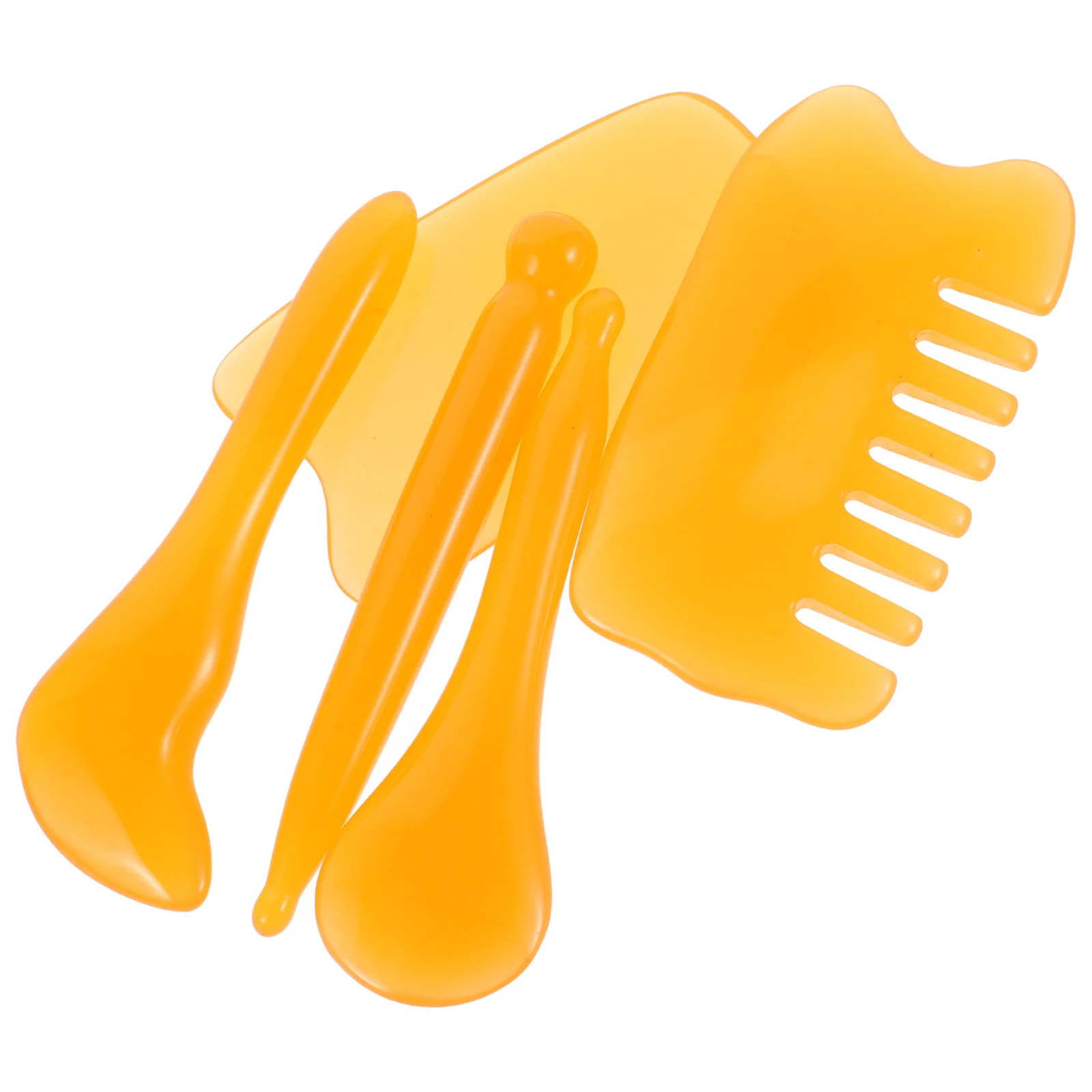 

1 Set Of Facial Massage Tools Kit Multifunctional Resin Gua Sha Set For Face Neck Body Muscle Scraper Acupoint Pen Comb Back