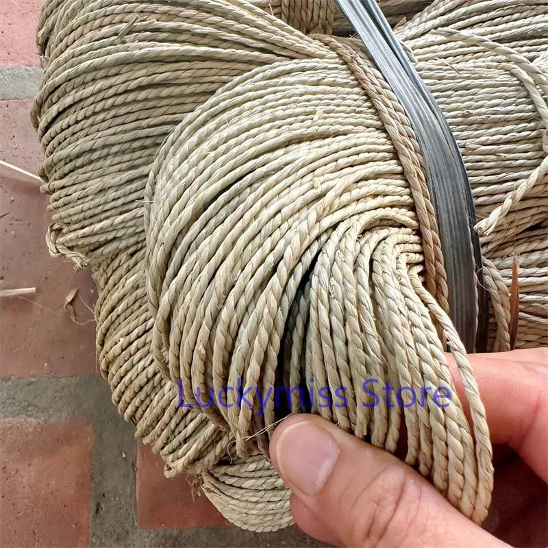 Double‑Strand Natural Sea Grass Rope Twisted Seagrass Cord Plant Fiber String for DIY Weaving Basket Making Rustic Home Decor