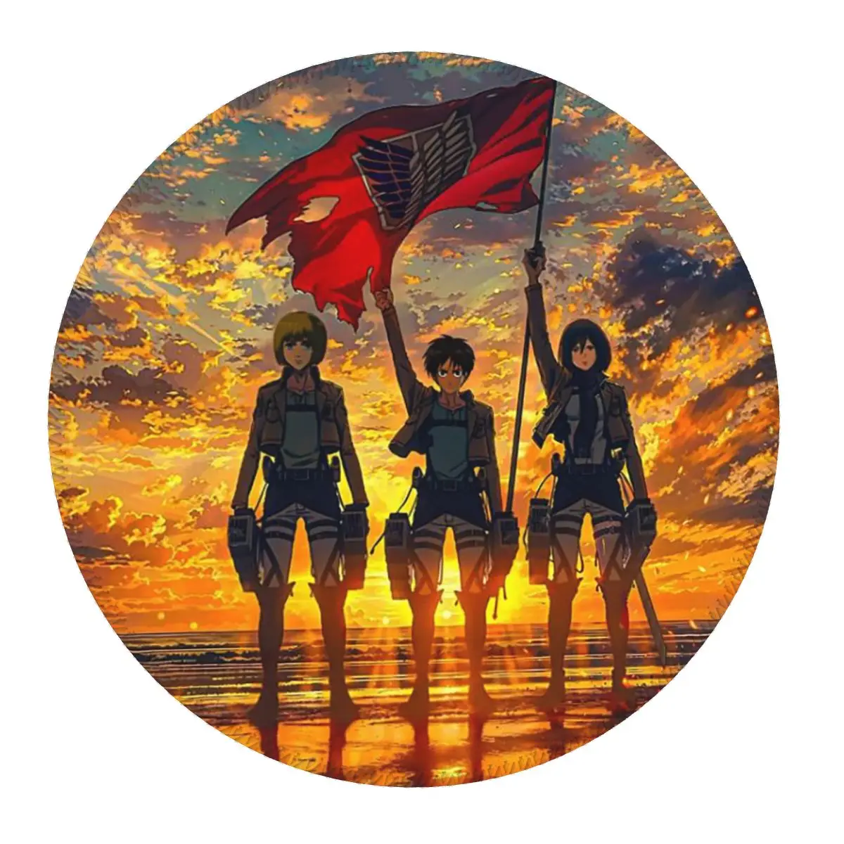 

Круглый коврик для мыши Attack On Titan Zeke Yeager, коврик для компьютерной клавиатуры и мыши, игровой коврик для ноутбука, коврик для офисного стола