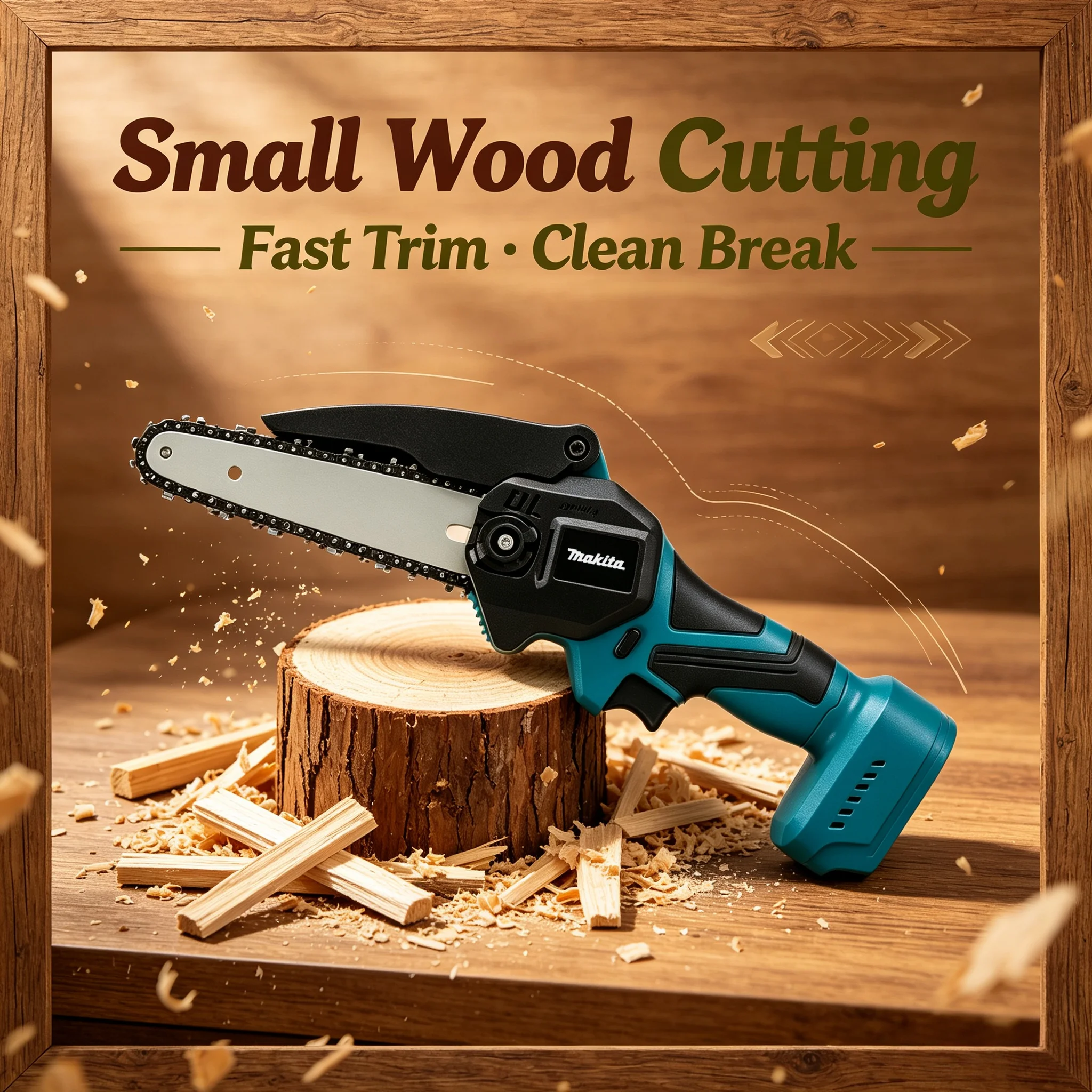 Makita UC100 Electric Chainsaw: 4 Inch Rechargeable Branch Pruning Saw for Woodworking & DIY…