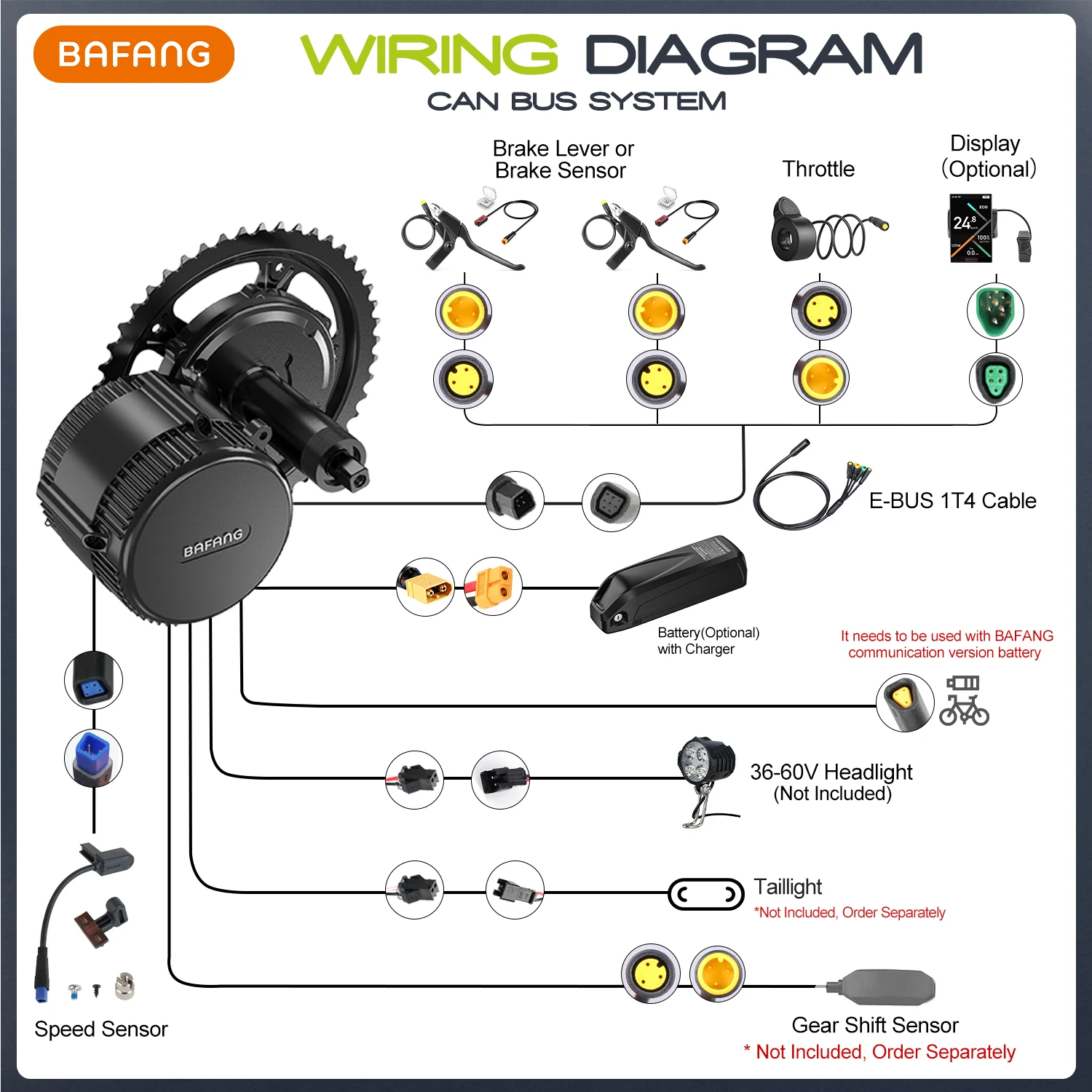 Bafang 750 واط 48 فولت عدة BBS02B BBS02 منتصف محرك المحرك eBike تحويل عدة دراجة كهربائية محرك قوي 68-100 مللي متر مع شاشة الكريستال السائل