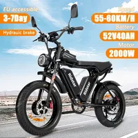 Ridstar Q20/Q20Pro Ebike, Dual Motor 2000W, Two Batteries 40AH, Top Speed 60KM/H, Max Mileage 120KM PAS mode, 20*4.0 Fat Bicycle