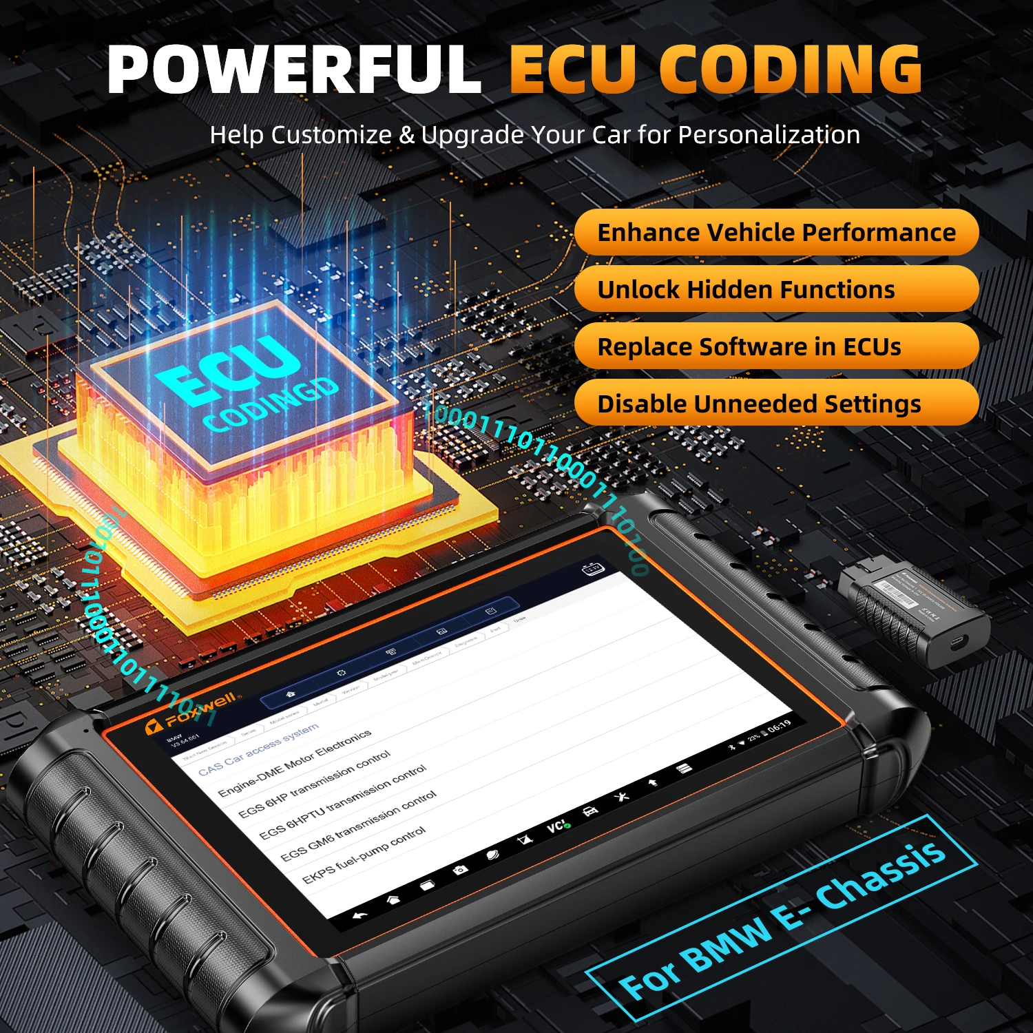 FOXWELL NT909 OBD2 Bidirectional Car Diagnostic Scan Tool All Systems Code Reader 30+ Reset ECU Coding OBD 2 Automotive Scanner