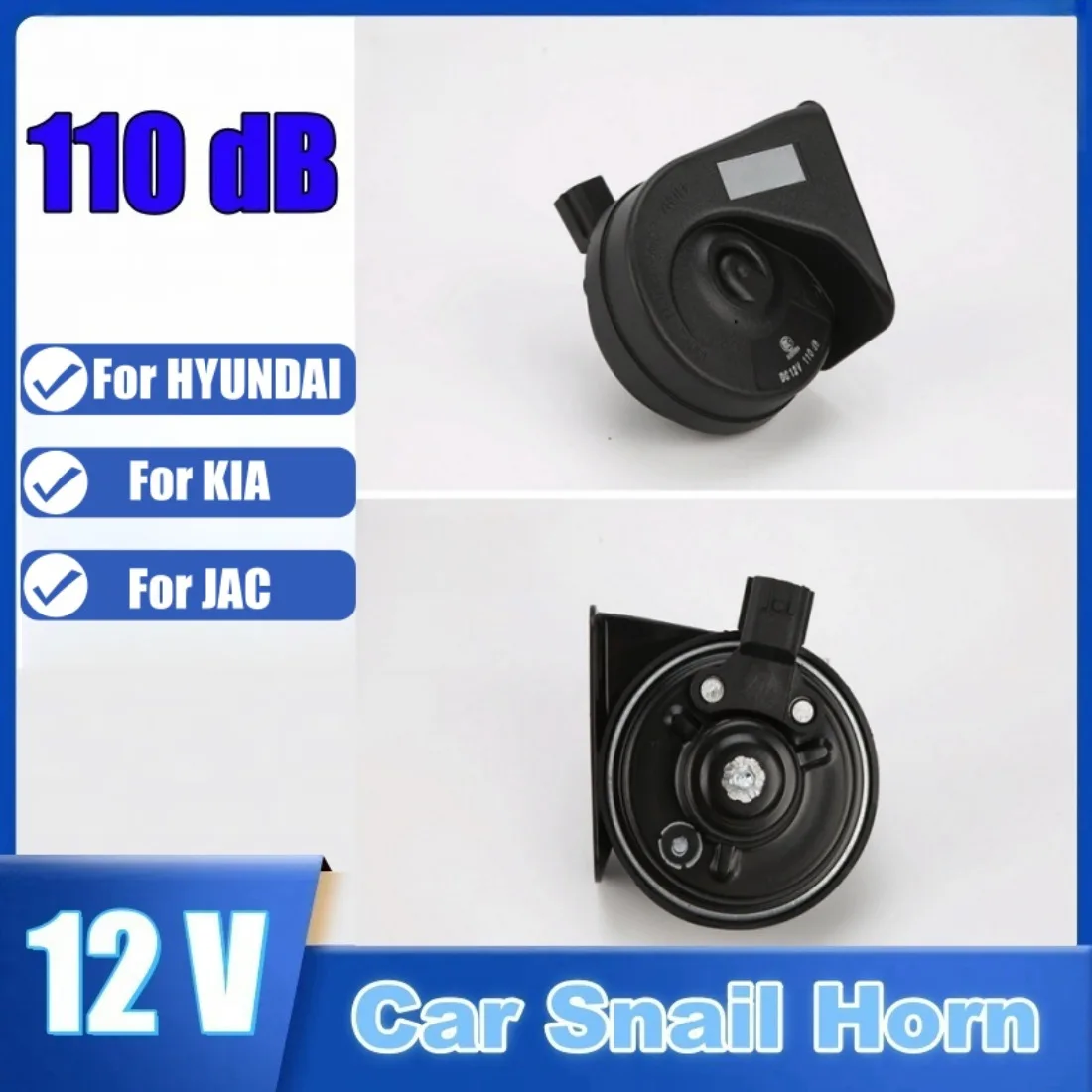 1 par de altavoces de bocina de Caracol para coche, Tweeter de graves altos, resistente al agua con arnés de cableado para Hyundai, JAC, KIA, 12V, 110dB