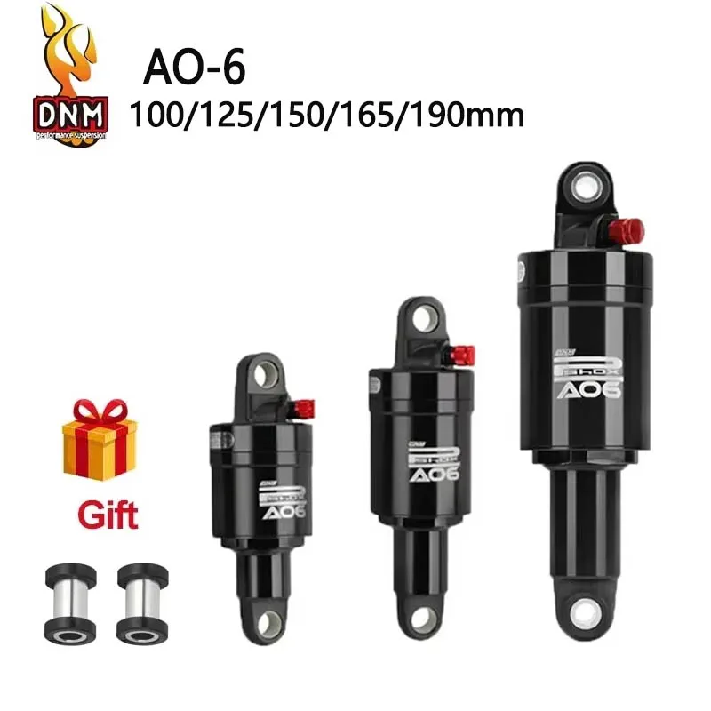 DNM AO-6 Mountain Bike Air Rear Shock Absorber optional 100mm /125mm/150mm/165mm/190mm  Folding Electric Scooter Shock Absorbers