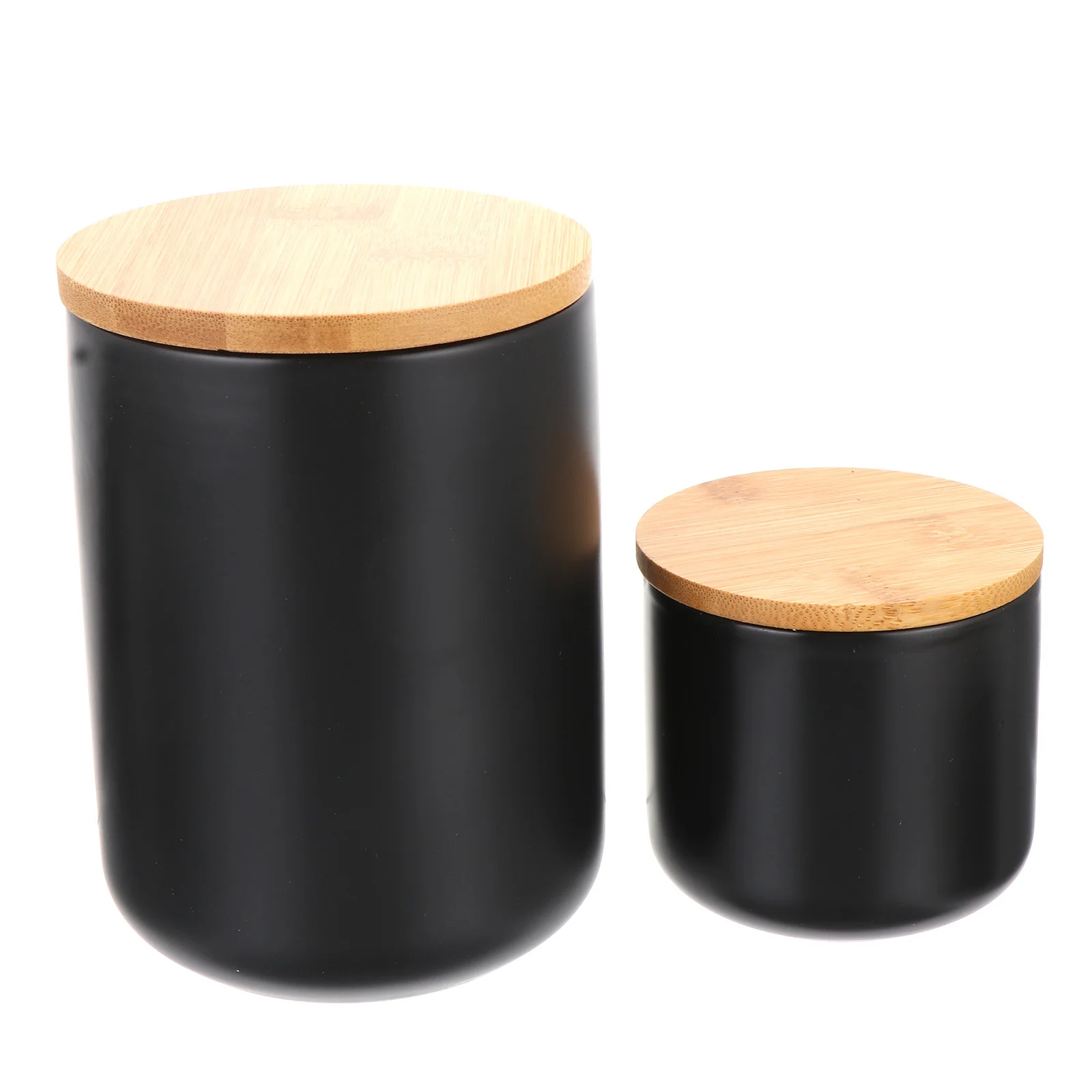 

2 Pcs Storage Jar Beans Sealing Food Kitchen Bottle Oat Grains Container Ceramic