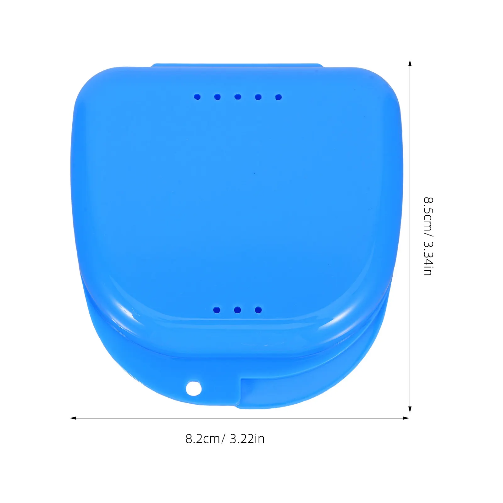 12Pcs Light Blue Denture Retainer Case Compact Ventilated Leakproof Storage Box for Aligners Braces Daily Travel