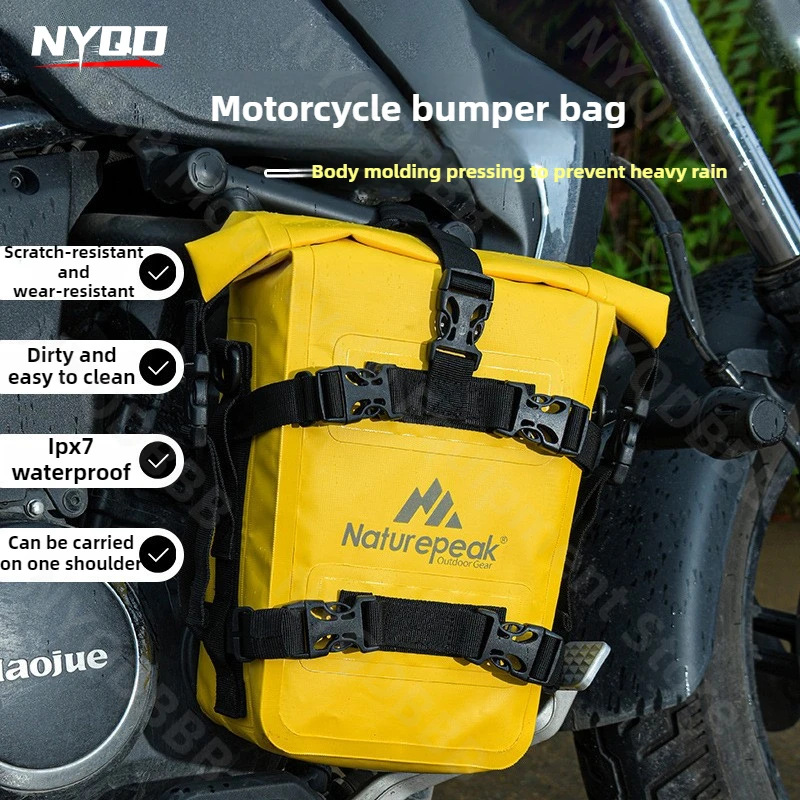 

Сумка-бампер для езды на мотоцикле, однотонная сумка с краями, большая вместительная водонепроницаемая быстросъемная боковая подвесная сумка для верховой езды