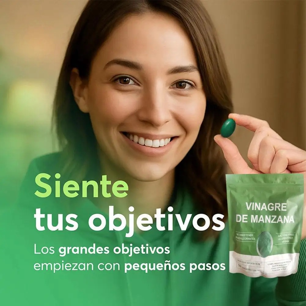 50pcs/bag Apple Gummy Supplement Vitamin Care Immune And Digestive System Health For Adults&Kids