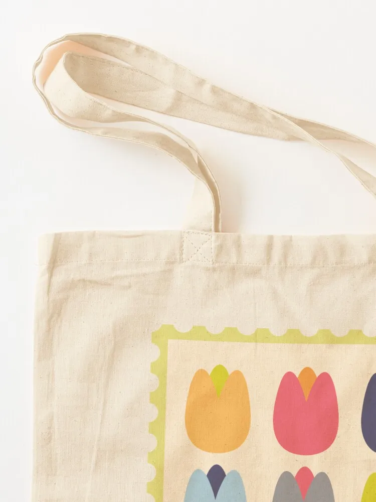 ختم توليب هولندي - حقيبة حمل ربيعية متعددة الألوان حقيبة تسوق للنساء وحقائب تسوق وحقيبة عربة التسوق