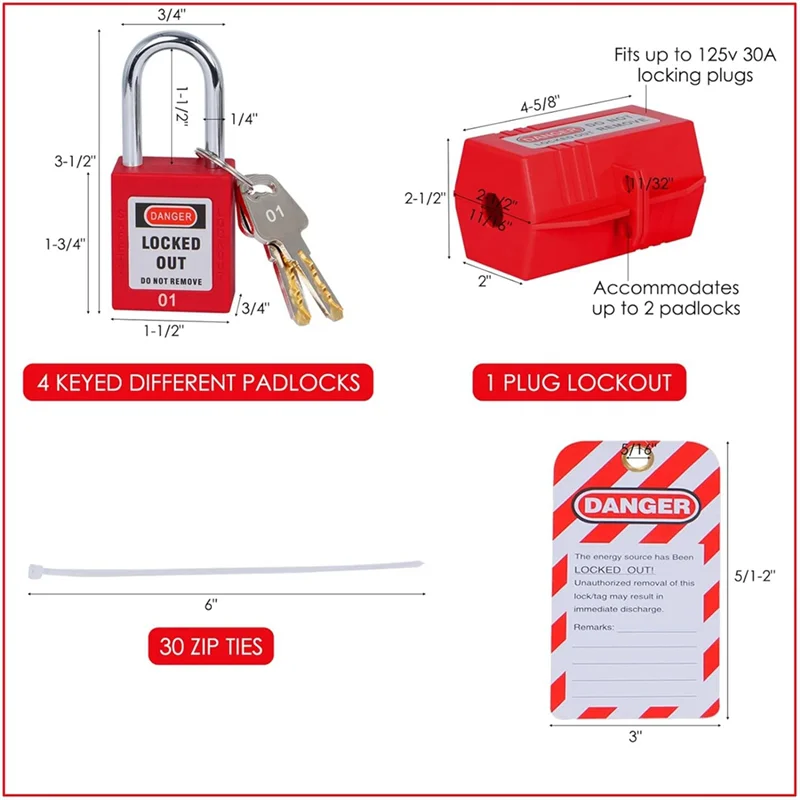 ABGR-Big Easy Lockout Kit Clamps وأقفال قواطع دوائر عالمية متعددة الأقطاب، وأقفال أمان، وأقفال توصيل