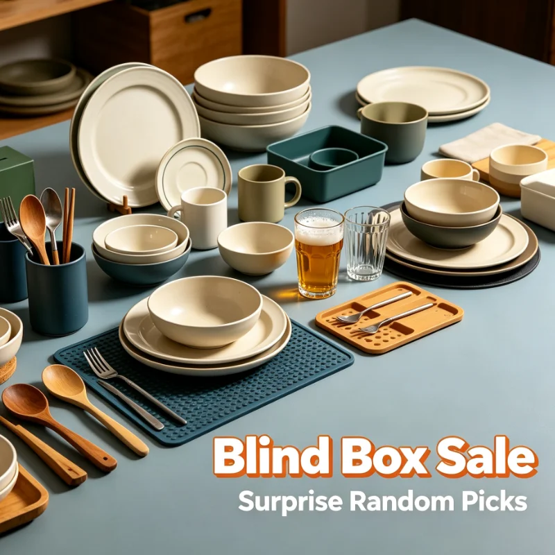 Casual Home Kitchen Tableware Mystery Blind Box Various Independent Dinnerware Pieces Fully Random Delivery Without Fixed Style
