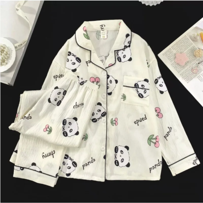 multiple styles 2025 Autumn Children Pajamas Sets Tops Pants 2pcs Striped Cherry Printed Toddlers Kids Sleepwear Outfits