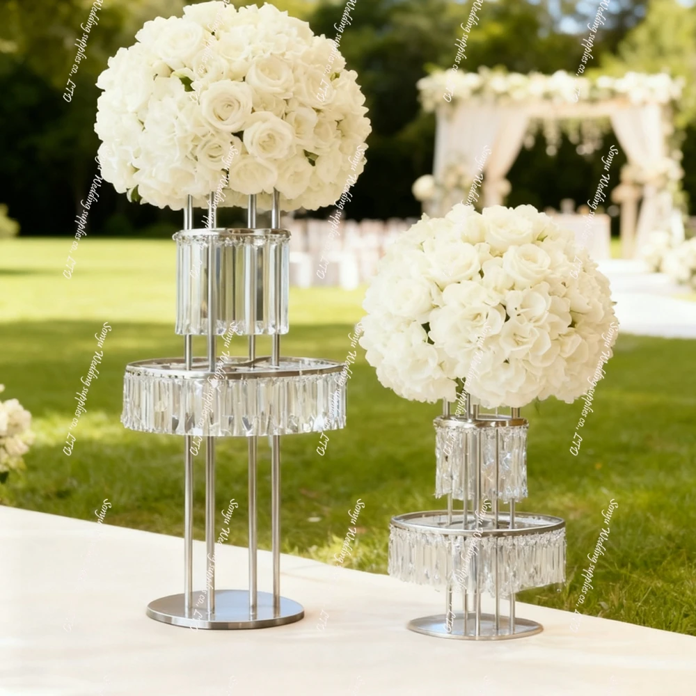 50-1000cm）10pcs)Wholesale Vase Long Dining Table Centerpiece Gold Flower Stand for Backdrop