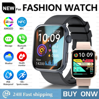 New Fashion NC SmartWatch For Men 1.85'' 240*284 AMOLED Screen Bluetooth Call Health Monitor Waterproof Sport Smartwatches Women
