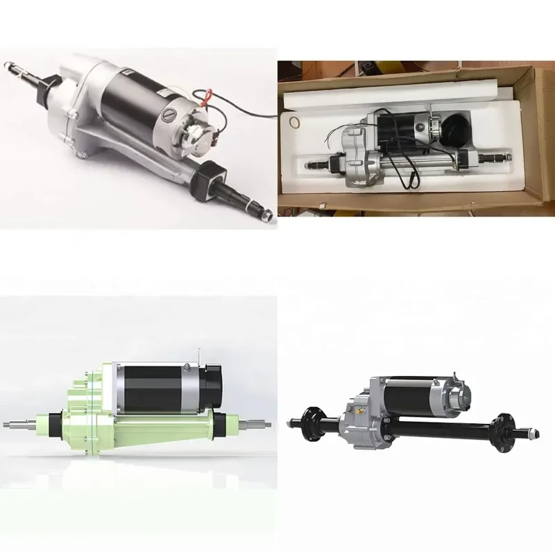 24V 800W DC Motor 4000Rpm Variable Speed Drive Axle for Electric Vehicle Gear Ratio 25:1 High Torque Reduction Gearbox