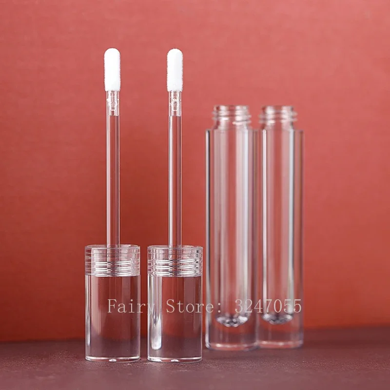 10ml 10/30/50pcs Clear Empty Acrylic Lip Gloss Tube, DIY Round Liquid Lipstick Bottle, Portable Cosmetic Container Shell Package