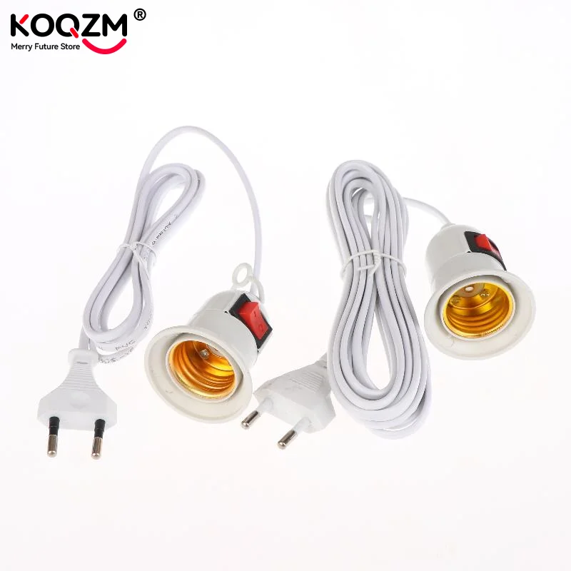 1Pcs Garden Lampholder With 3/5 Meters Cable EU Plug E27 Hanging Indoor Plants Light Holder With On/Off Switch Lamp Holder