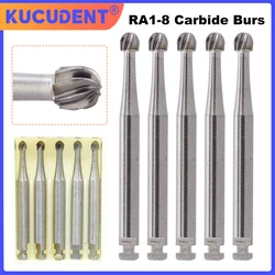 5Pcs/Box Dental Tungsten Carbide Burs RA 2.35mm Round Bur for Low Speed Handpiece Diameter1.6mm Length22.5mm Dentistry Tools