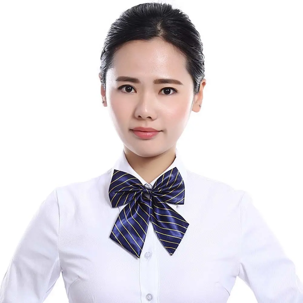 

Stripe Airline Stewardess Necktie Korean Style Nurse Neck Wear School Students Neckties Dots Shirt Accessory JK Uniform Bow Ties