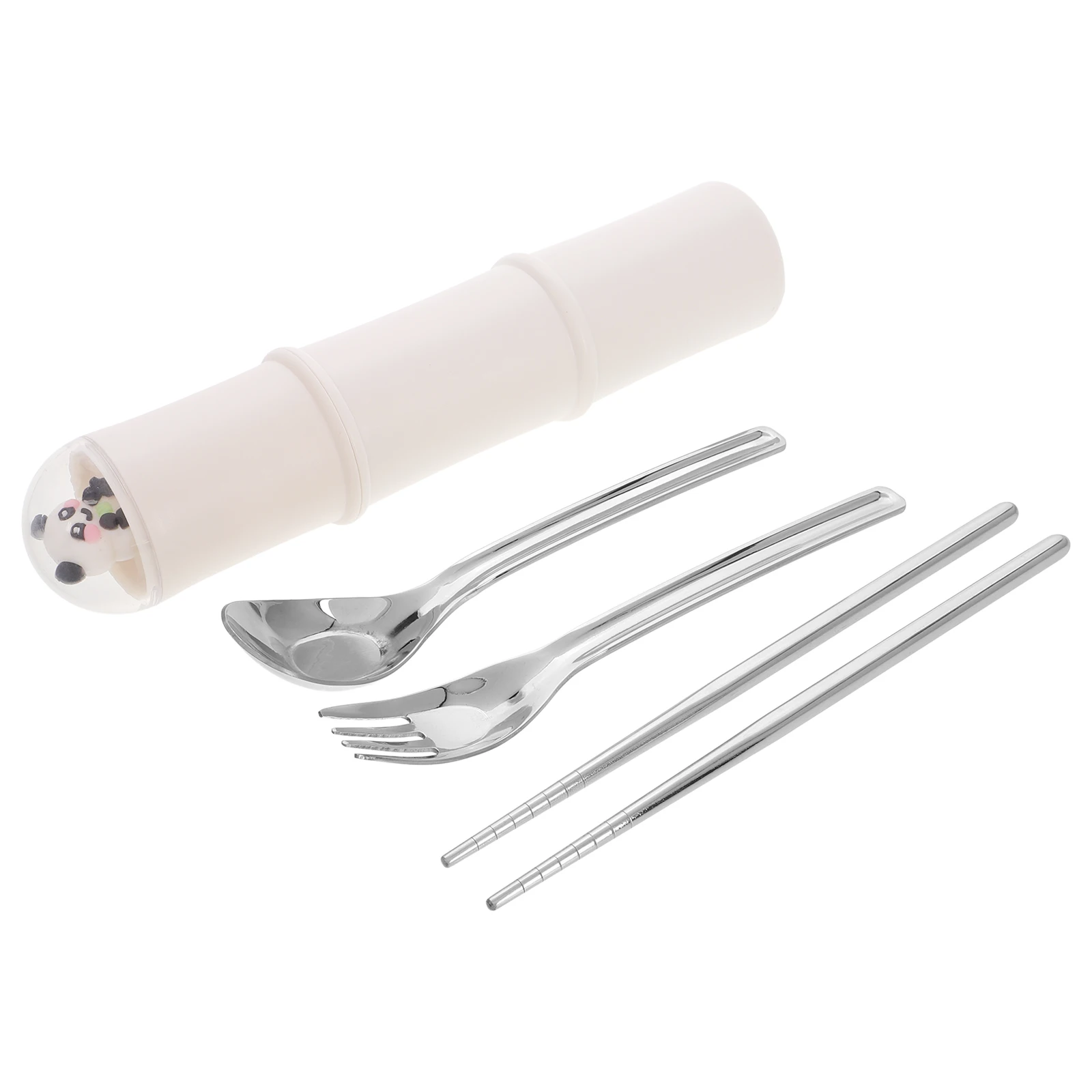 

Portable Cutlery Set Bamboo Tableware Travel Camping Silverware Case Chopsticks Reusable Spoon Fork Lunch Box Dining Accessories