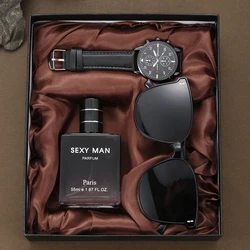 Men's Watch Gift 3-piece Mechanical Watch + Men's perfume + Glasses